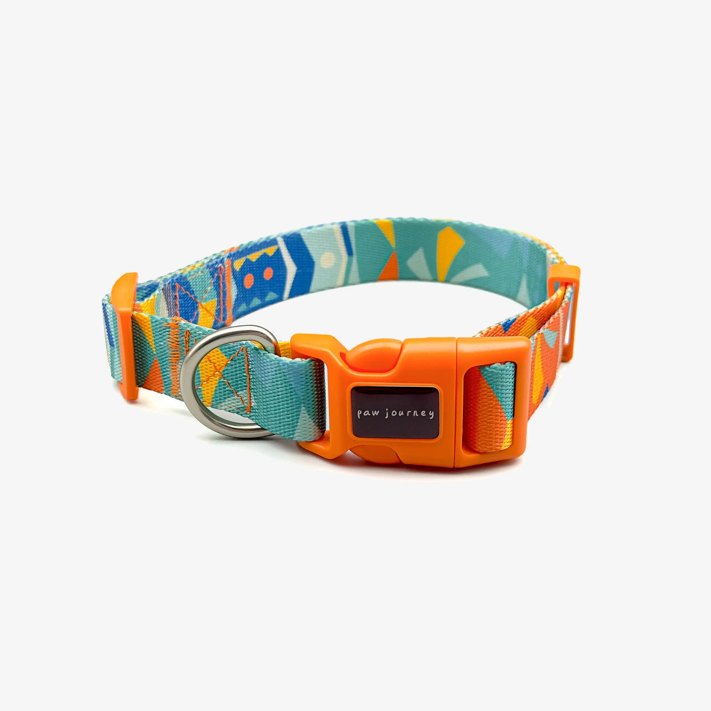 Bright Color-Blocked Dog Collar